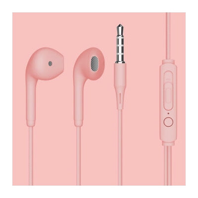 烁宇通（SOYTO）通用耳机入耳式游戏运动可爱学生耳麦耳机线 细腻磨砂手感【樱花粉】 旗舰版