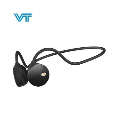 VT骨传导游戏耳机 蓝牙立体声运动跑步耳机 无线不入耳挂耳式骑行IPX6防水防汗 黑色