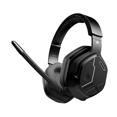 达尔优EH755 头戴式2.4G无线蓝牙耳机双模麦克风降噪虚拟7.1声道男女网课听歌网课学习游戏直播 黑灰